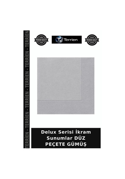 Delux Serisi İkram Sunumlar Düz Peçete Gümüş