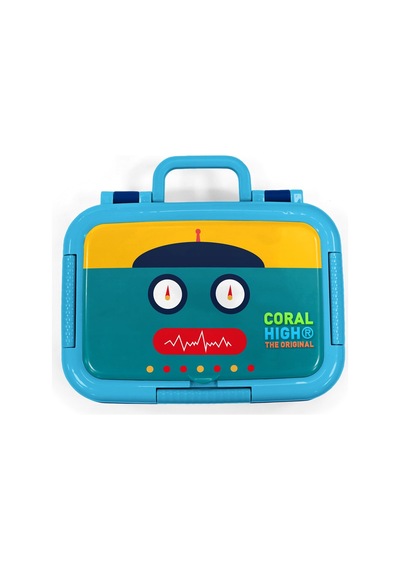 Coral High Kids Lacivert Robot Desenli Paslanmaz Çelik Beslenme Kabı 39223 Lacivert