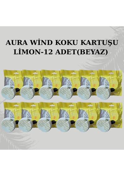 Aura Wind Koku Kartuşu Limon 12 Adet Beyaz