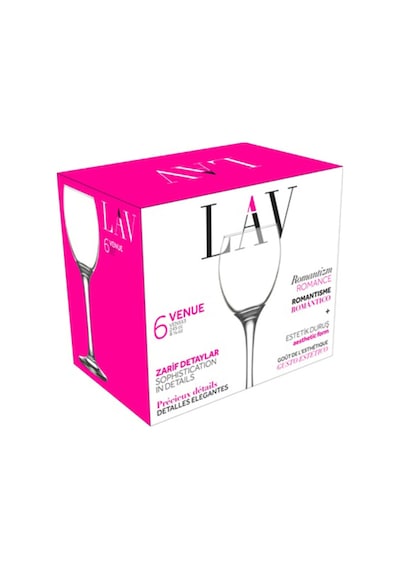 Lav Venue 6 Parça Kırmızı Şarap Kadehi 245ml