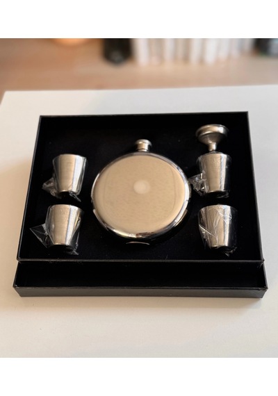 4 Bardaklı Çelik Matara Silver