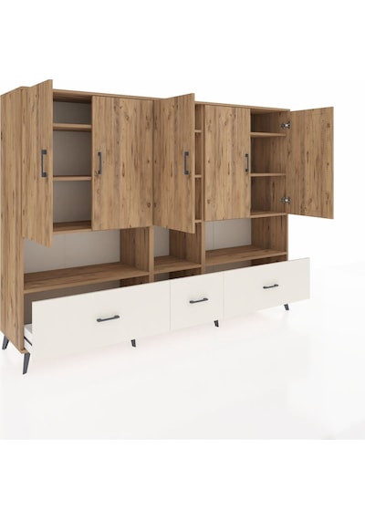 Hyperion Dolap 12 Raflı 3 Çekmeceli 5 Kapaklı 220x44x163 Çam-çam/ Çam-çam/aytaşı Hyperion Dolap 12 Raflı 3 Çekmeceli 5 Kapaklı 220x44x163 Çam-çam/ Çam-çam/aytaşı