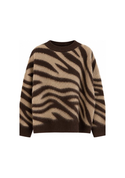 Laluvia Kahverengi Zebra Desen Kazak - 1250