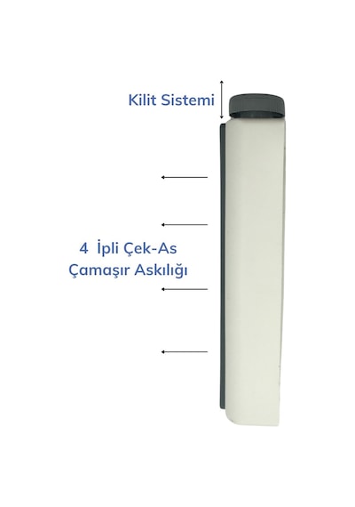 Pratik Portatif Yeni Nesil Çek As Kolay Askılık 4 İpli Askılık Renkli