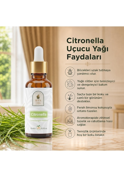 Citronella Uçucu Yağı 10 Ml. %100 Saf