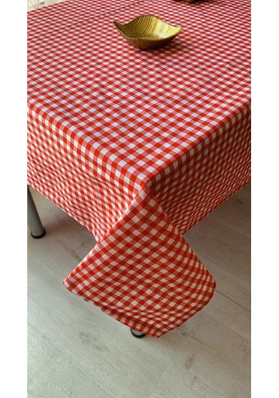 Lexroo Defnelam Piknik Örtüsü Sofra Bezi 170x170 Cm Kırmızı Orta