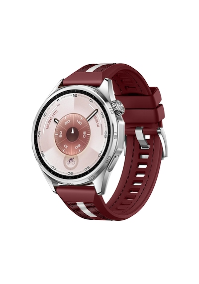 Huawei Watch Gt6 46mm İle Uyumlu Sportstripe Örgü Desen Metal Tokalı Silikon Akıllı Saat Kordonu