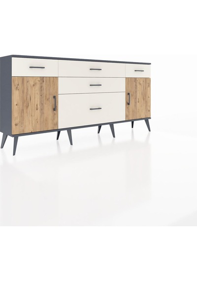 Arges Konsol 2 Raflı 5 Çekmeceli 2 Kapaklı 176x30x83 Antrasit-çam/aytaşı Çam/aytaşı Arges Konsol 2 Raflı 5 Çekmeceli 2 Kapaklı 176x30x83 Antrasit-çam/aytaşı Çam/aytaşı