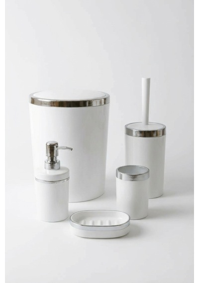 Makri Home Banyo Seti 5'li,akrilik-çöpkovası,wc Fırçalık,sıvı Sabunluk,diş Fırçalık,el Sabunluk Bordo