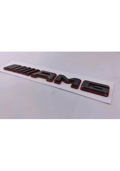 Benz Özel Tasarım Amg Monogram Gri-kırmızı Bagaj Yazısı Mercedes 200