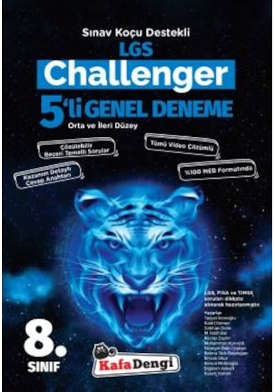 Kafadengi 8. Sınıf Lgs 5 Li Challenger Paket Deneme 2023
