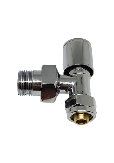Edp 16X1/2 Pex Krom Köşe Radyatör Vanası - Metal Kapak