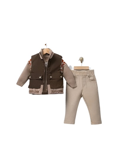 Canöz Bebe Good Look Baskılı Şişme Yelekli Erkek Takım 1-4 Yaş -3718819 - Kahverengi Kahverengi Canöz Bebe Good Look Baskılı Şişme Yelekli Erkek Takım 1-4 Yaş -3718819 - Kahverengi Kahverengi