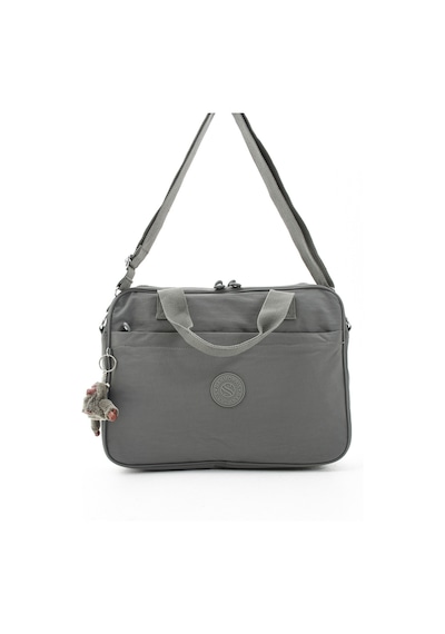 Ss 3027 Unisex Krinkıl Suya Dayanıklı Laptop Bölmeli Çapraz-el Askılı Evrak Ve Laptop Çantası Koyu Gri