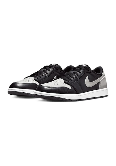Nike Air Jordan 1 Retro Low Og Leather Unisex Sneaker Hakiki Deri Unisex Günlük Spor Ayakkabı Siyah Siyah