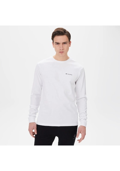 Columbia Cs0354 Csc Basic Erkek Uzun Kollu T-shirt Beyaz