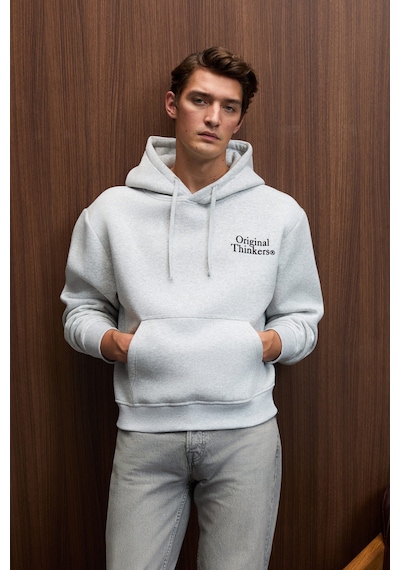 Grımelange PASCAL Erkek Kapüşonlu Kanguru Cepli Önü Ve Sırtı Baskılı Regular Fit Grimelanj Sweatshirt