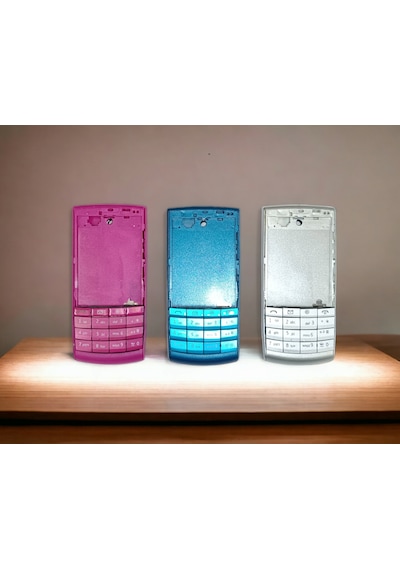 Nokia X3-02 Kasa Kapak Tuş Takımı X3-02 Uyumlu Mavi Renk Orta Kas