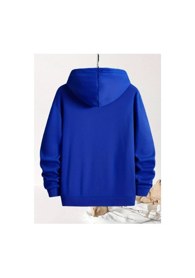 Medinenur Perfectly Baskılı Kapüşonlu Sweatshirt Mavi