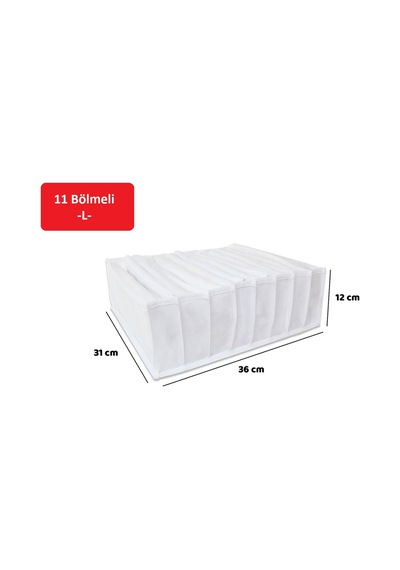 Dolap İçi Düzenleyici - Large Polipropilen 40 X 30 Beyaz Tr Diğer