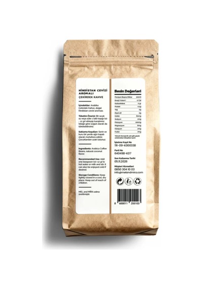 Coconut Bean Coffee 200g, Hindistan Cevizi Aromalı Çekirdek Kahve Çekirdek Kahve
