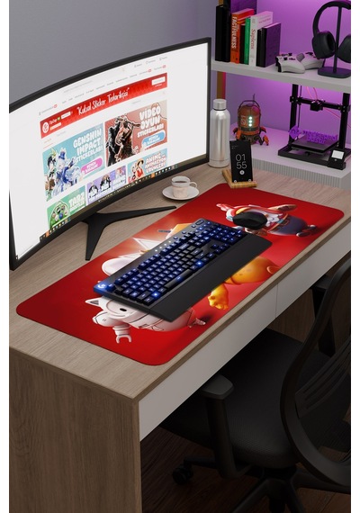 Fall Guys Kaymaz Dikişli Kauçuk Oyuncu Mousepad V5 - 90x40 Xxl Gaming Mouse Pad Fare Altlığı