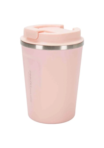 Paslanmaz Çelik Kahve Termos Bardağı 380 Ml Pembe
