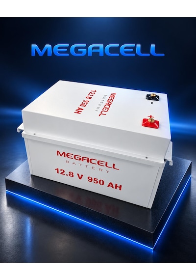 Megacell Lityum Demir Fosfat Akü 12,8 V 950 Ah Lifepo₄