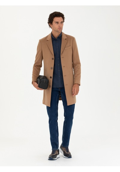 Cacharel Erkek Camel Palto 50270706-vr015 Kahverengi