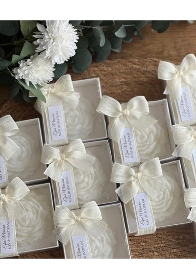 Bernami Mum Pinterest 15 Adet Beyaz Kutulu Hediyelik Şakayık Mum Düğün, Kına, Söz, Nişan, Doğum Günü, Bride Diğer
