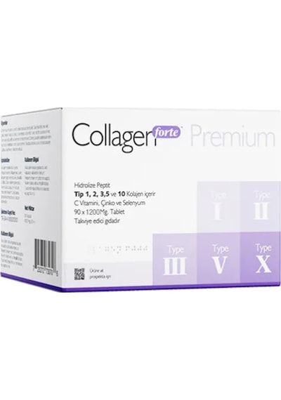 Collagen Forte Premium 5 Tip Kolajen 1200 MG x 90 Tablet