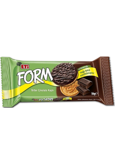 Eti Form Bitter Çikolata Kaplı Lifli Bisküvi 24 x 50 G