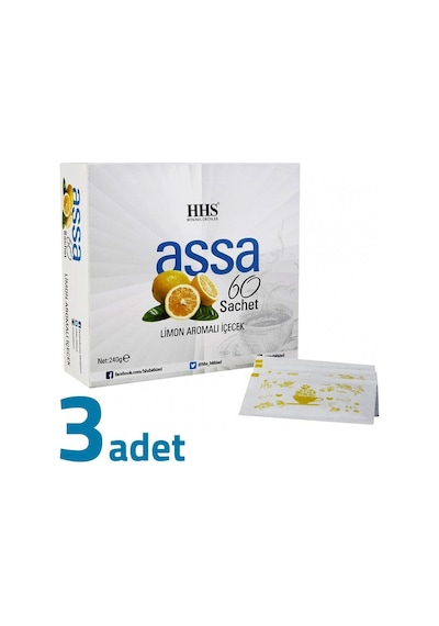 Hhs Assa 60 Sachet Limon Aromalı Bitki Form Çayı 3 x 240 G