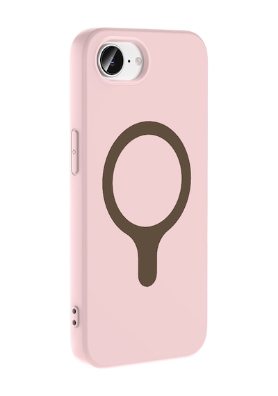 Apple Uyumlu iPhone 16e Kılıf Pastel Renkli Magsafe Kamera Yükseltili Silikon Cherena Açık Pembe