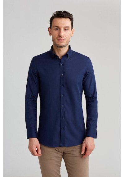 Bisse Modern Fit Lacivert Basic Erkek Gömlek Gmars0422300213 D39 Lacivert