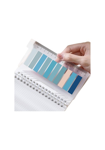 Sticky Notes Şeffaf Renkli Yapışkan Not Kağıtları Defter Yer İmleri Etiket Ayraç 10 Renk 200 Yaprak Gökkuşağı Serisi Kuru Çay