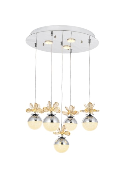Eray Aydınlatma 9178-4+1+3R Krom Powerled 5 Li Avize