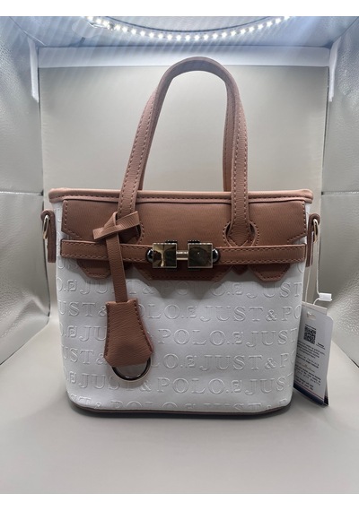 Just Polo Jp4108 Kadın El Ve Omuz Çantası Yeni Sezon Boy 18 Cm En 21 Cm Ozt4108 Beyaz Taba Beyaz - Taba