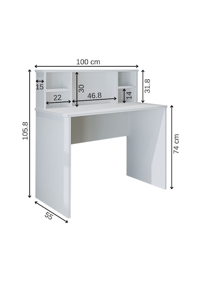 Paris Çalışma Masası , Çocuk Masası, Bilgisayar Masası 100 Cm Mat Beyaz Paris Çalışma Masası , Çocuk Masası, Bilgisayar Masası 100 Cm Mat Beyaz