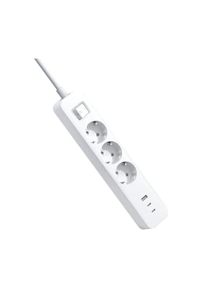 20w Power Strip 3 Lü Priz - 2 Usb-c + 1 Usb-a Hızlı Şarj