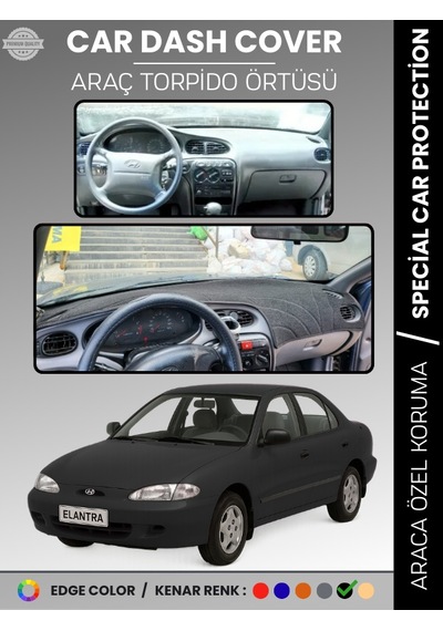 Hyundai Elantra 1995-2000 Torpido Örtüsü Ön Panel Halı Torpido Koruma Tam Uyum Uv Koruma Kaymaz - 975 Stiloto