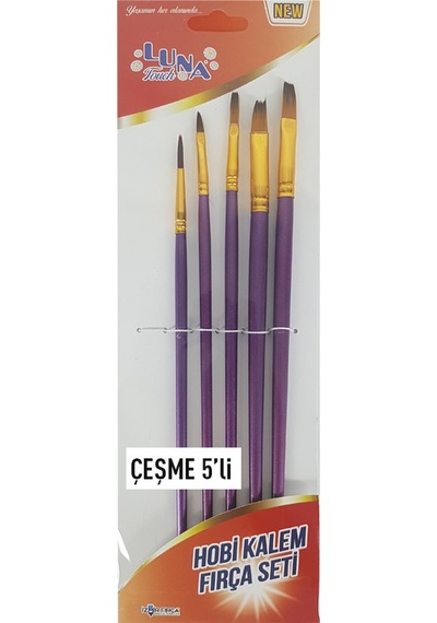 İzmir Fırça Hobi Kalem Fırça Seti - Çeşme 5 'li