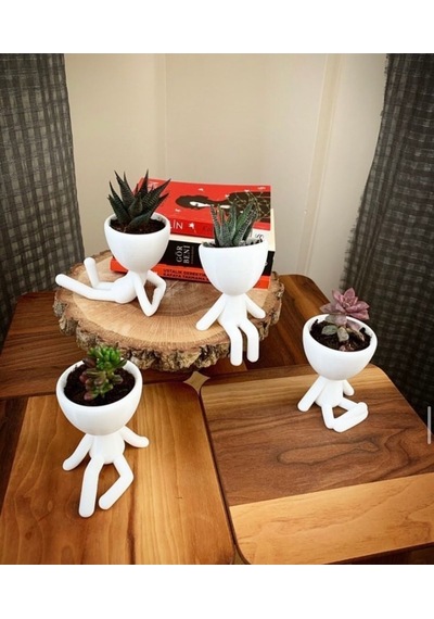 İnsansı Saksı 4 Lü Set