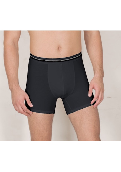 Erkek Clasıc Boxer % 100 Cotton Klasik Boxer 2'li Paket M03 Antrasit