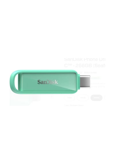 Sandisk Sdıxs0n-256g-gn6nq 256gb Phone Drive With Usb-c-128gb Seafoam Green Flash Bellek