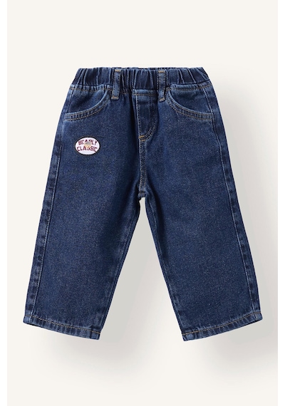 Defacto Loose Fit Beli Lastikli Armalı Jean Pantolon Erkek Bebek I3383a526wnnm34 Mavi-nm34