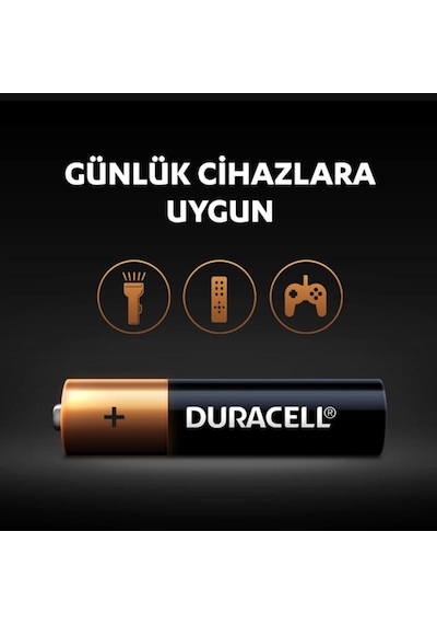 Duracell Alkalin AAA İnce Kalem Pil 4'lü Paket (LR03 / MN2400)