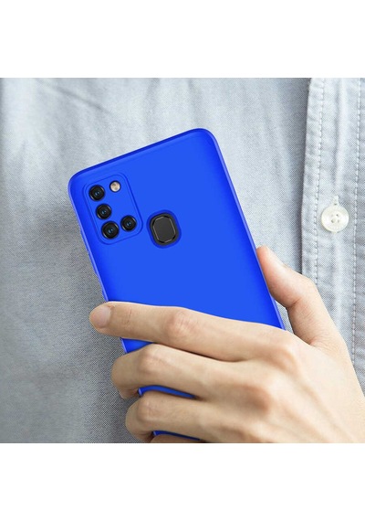 Galaxy A21s Kılıf Zore Ays Kapak Siyah-Kırmızı