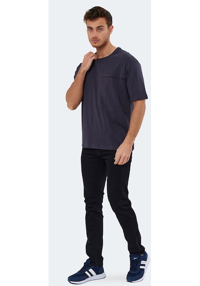 Slazenger KAURI IN Oversize Erkek Tişört Antrasit