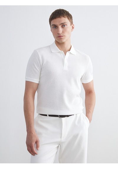 Lcw Vision Bej Polo Yaka Pike Erkek Tişört